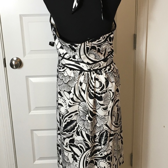 A.N.A. Black and white Halter tie neck dress size 12 - Picture 3 of 4